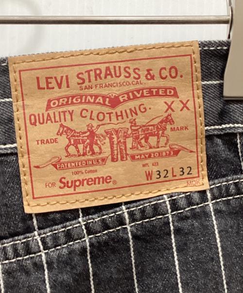 LEVI'S（リーバイス）LEVI'S (リーバイス) Supreme (シュプリーム) Pinstripe 550 Jeans ブラック サイズ:SIZE W32×L32の古着・服飾アイテム