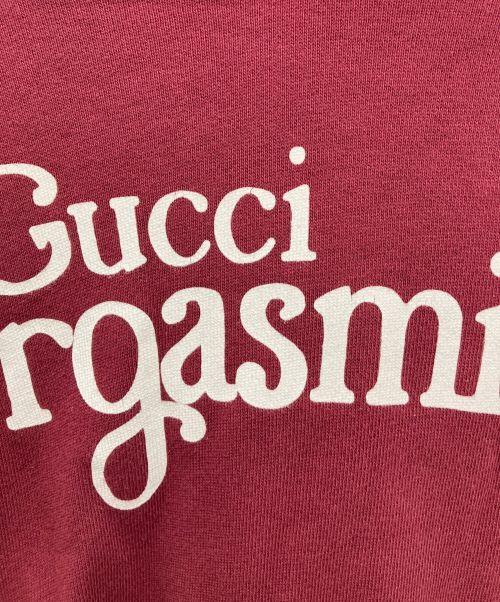 GUCCI（グッチ）GUCCI (グッチ) プリントパーカー レッド サイズ:Mの古着・服飾アイテム