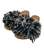 UGGアグ）の古着「シンディフラットサンダル」｜ブラック×ブラウン