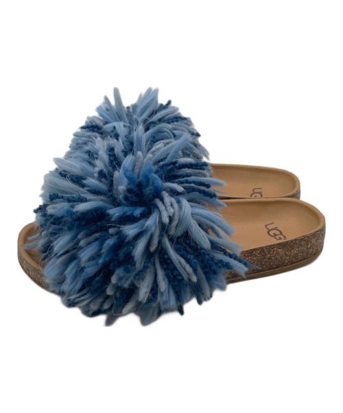 UGG（アグ）UGG (アグ) シンディフラットサンダル ブルー×ブラウン サイズ:22の古着・服飾アイテム
