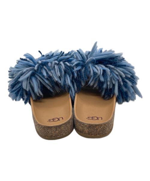 UGG（アグ）UGG (アグ) シンディフラットサンダル ブルー×ブラウン サイズ:22の古着・服飾アイテム