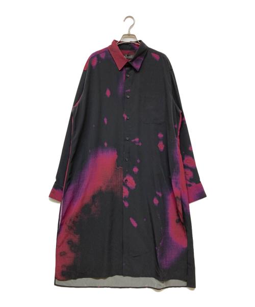 s'yte（サイト）s'yte (サイト) ロングシャツ ブラック×パープル サイズ:3の古着・服飾アイテム