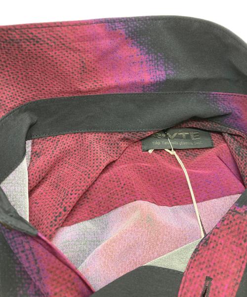 s'yte（サイト）s'yte (サイト) ロングシャツ ブラック×パープル サイズ:3の古着・服飾アイテム