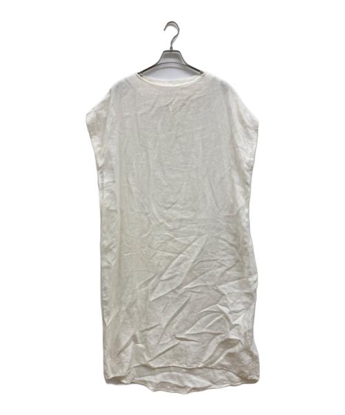 BLUEBIRD BOULEVARD（ブルーバードブルバード）BLUEBIRD BOULEVARD (ブルーバードブルバード) リネンノースリーブワンピース/ノースリーブワンピース/ワンピース ホワイト サイズ:Sの古着・服飾アイテム