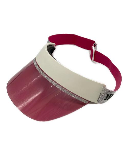 JIMMY CHOO（ジミーチュウ）JIMMY CHOO (ジミーチュウ) サンバイザー ピンクの古着・服飾アイテム