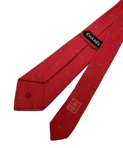 CHANEL（シャネル）CHANEL (シャネル) シルクネクタイ レッド サイズ:-の古着・服飾アイテム