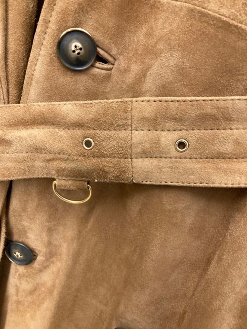 Cinquanta（チンクワンタ）Cinquanta (チンクアンタ) スエードトレンチコート ブラウン サイズ:44の古着・服飾アイテム