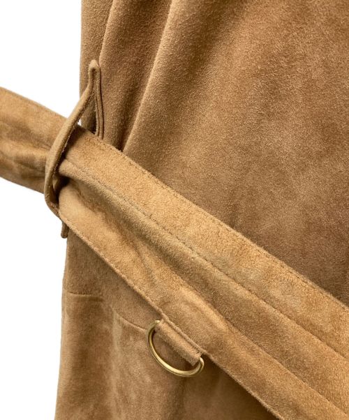 Cinquanta（チンクワンタ）Cinquanta (チンクアンタ) スエードトレンチコート ブラウン サイズ:44の古着・服飾アイテム