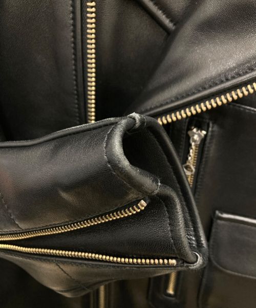 Denham（デンハム）Denham (デンハム) レザーライダースジャケット ブラック サイズ:mediumの古着・服飾アイテム