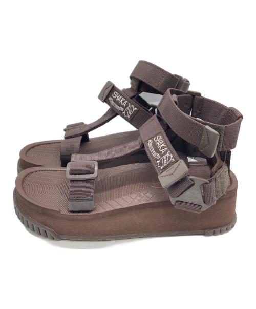 shaka（シャカ）SHAKA (シャカ) SHERPA PLATFORM/ストラップサンダル ブラウン サイズ:24の古着・服飾アイテム