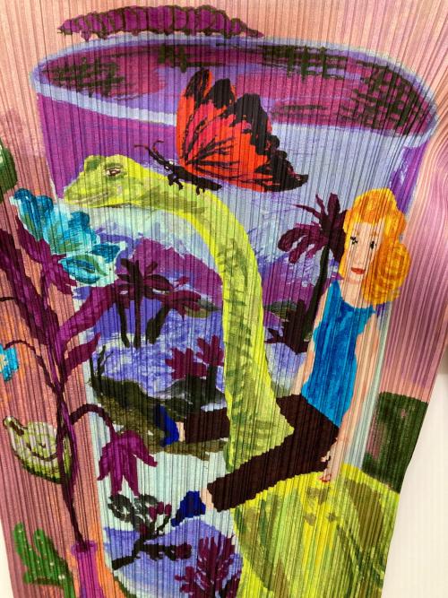 PLEATS PLEASE（プリーツプリーズ）PLEATS PLEASE (プリーツプリーズ) 06SS 恐竜柄プリーツカットソー マルチカラー サイズ:3の古着・服飾アイテム