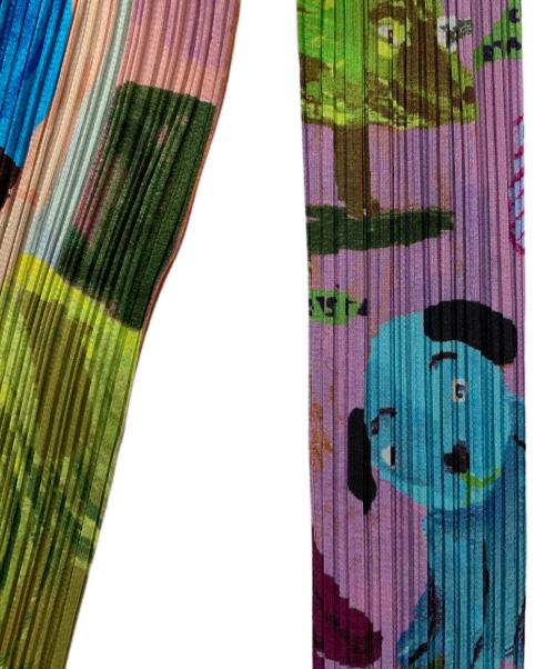 PLEATS PLEASE（プリーツプリーズ）PLEATS PLEASE (プリーツプリーズ) 06SS 恐竜柄プリーツカットソー マルチカラー サイズ:3の古着・服飾アイテム