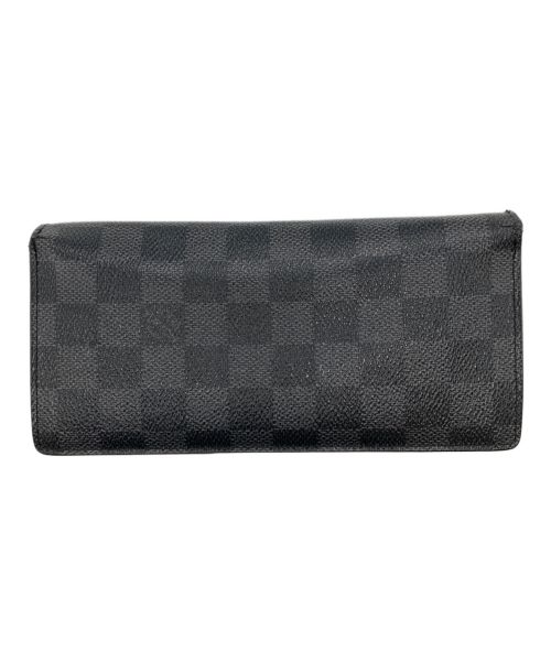 LOUIS VUITTON（ルイ ヴィトン）LOUIS VUITTON (ルイ ヴィトン) ダミエ・グラフィット/ポルトフォイユ ブラザ/長財布 ブラックの古着・服飾アイテム