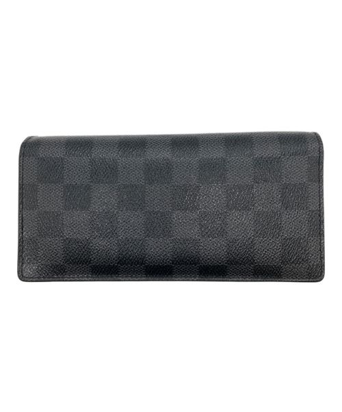 LOUIS VUITTON（ルイ ヴィトン）LOUIS VUITTON (ルイ ヴィトン) ダミエ・グラフィット/ポルトフォイユ ブラザ/長財布 ブラックの古着・服飾アイテム