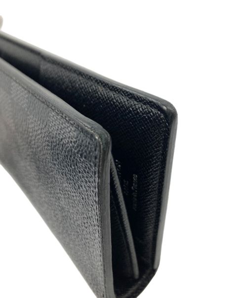 LOUIS VUITTON（ルイ ヴィトン）LOUIS VUITTON (ルイ ヴィトン) ダミエ・グラフィット/ポルトフォイユ ブラザ/長財布 ブラックの古着・服飾アイテム