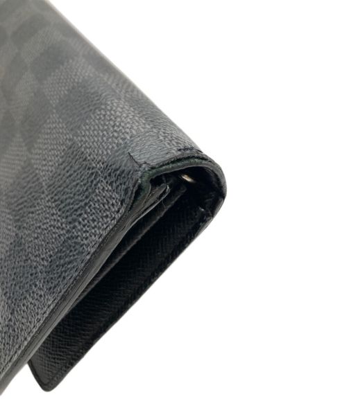 LOUIS VUITTON（ルイ ヴィトン）LOUIS VUITTON (ルイ ヴィトン) ダミエ・グラフィット/ポルトフォイユ ブラザ/長財布 ブラックの古着・服飾アイテム