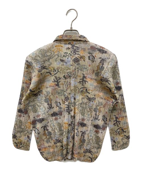 PLEATS PLEASE（プリーツプリーズ）PLEATS PLEASE (プリーツプリーズ) プリーツジャケット ベージュ サイズ:3の古着・服飾アイテム