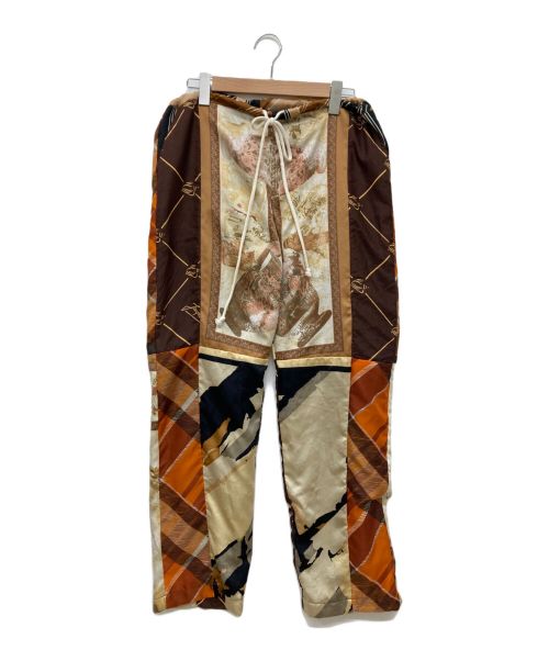 SEEALL（シーオール）SEEALL (シーオール) Reconstructed scarf pants/SAU23 PT601P ブラウン サイズ:FREEの古着・服飾アイテム