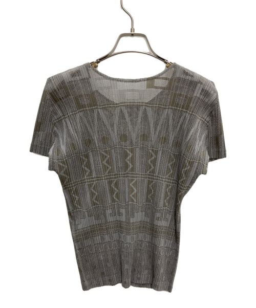 PLEATS PLEASE（プリーツプリーズ）PLEATS PLEASE (プリーツプリーズ) プリーツカットソー グレー サイズ:3の古着・服飾アイテム