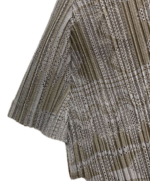PLEATS PLEASE（プリーツプリーズ）PLEATS PLEASE (プリーツプリーズ) プリーツカットソー グレー サイズ:3の古着・服飾アイテム