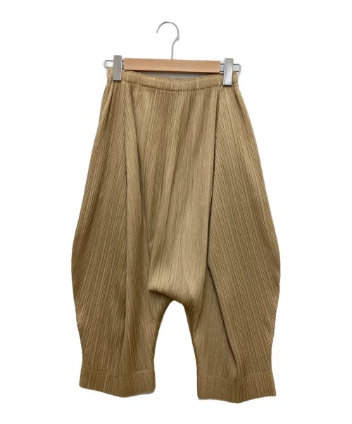 PLEATS PLEASE（プリーツプリーズ）PLEATS PLEASE (プリーツプリーズ) プリーツ サルエル パンツ ベージュ サイズ:2の古着・服飾アイテム