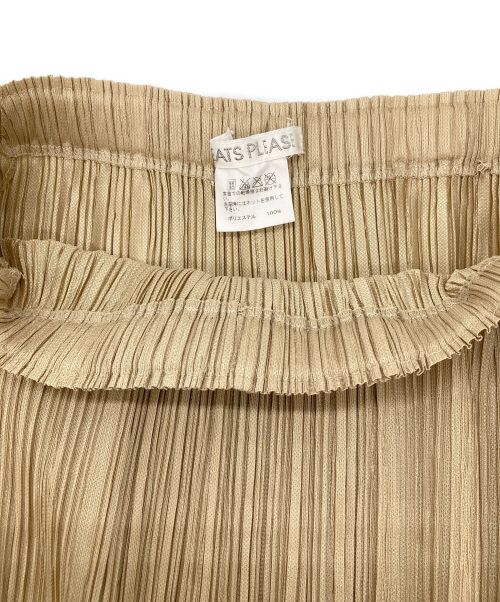 PLEATS PLEASE（プリーツプリーズ）PLEATS PLEASE (プリーツプリーズ) プリーツ サルエル パンツ ベージュ サイズ:2の古着・服飾アイテム