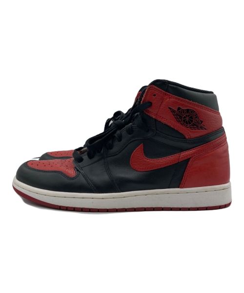 NIKE（ナイキ）NIKE (ナイキ) AIR JORDAN 1 RETRO HIGH BRED BANNED レッド×ブラック サイズ:28cmの古着・服飾アイテム