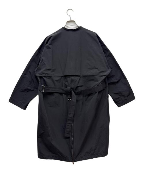 THE VIRIDI-ANNE（ヴィリジアン）THE VIRIDI-ANNE (ヴィリジアン) コットン ナイロン ノーカラー コート ブラック サイズ:1の古着・服飾アイテム