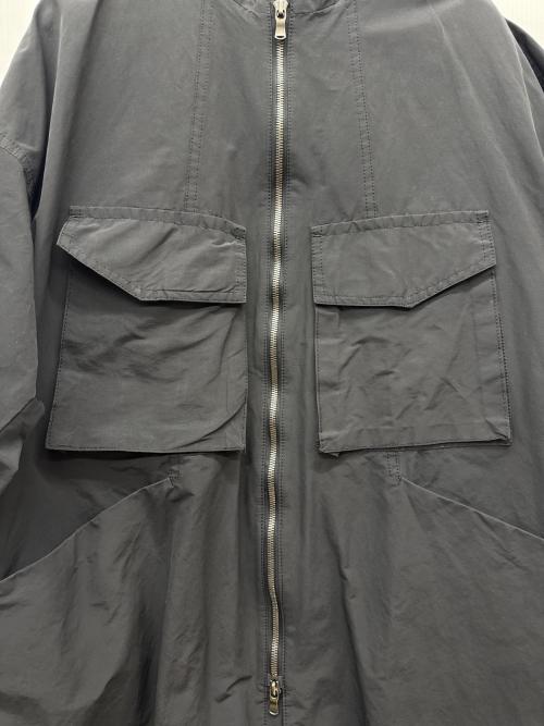 THE VIRIDI-ANNE（ヴィリジアン）THE VIRIDI-ANNE (ヴィリジアン) コットン ナイロン ノーカラー コート ブラック サイズ:1の古着・服飾アイテム