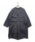 THE VIRIDI-ANNE（ヴィリジアン）の古着「コットン ナイロン ノーカラー コート」｜ブラック