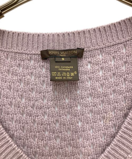 LOUIS VUITTON（ルイ ヴィトン）LOUIS VUITTON (ルイ ヴィトン) カシミヤニットビスチェ ピンク サイズ:Sの古着・服飾アイテム