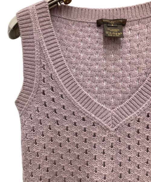 LOUIS VUITTON（ルイ ヴィトン）LOUIS VUITTON (ルイ ヴィトン) カシミヤニットビスチェ ピンク サイズ:Sの古着・服飾アイテム