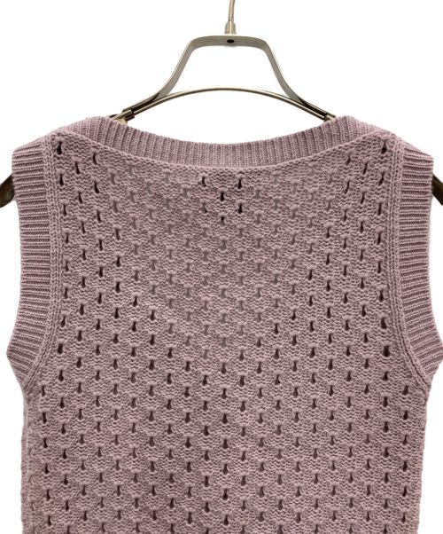 LOUIS VUITTON（ルイ ヴィトン）LOUIS VUITTON (ルイ ヴィトン) カシミヤニットビスチェ ピンク サイズ:Sの古着・服飾アイテム