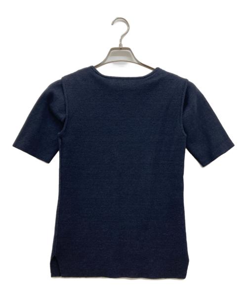 beautiful people（ビューティフルピープル）beautiful people (ビューティフルピープル) リネンブレンドデザインノースリーブニット/121520005 ネイビー サイズ:38の古着・服飾アイテム