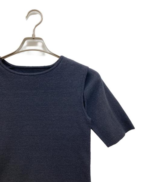 beautiful people（ビューティフルピープル）beautiful people (ビューティフルピープル) リネンブレンドデザインノースリーブニット/121520005 ネイビー サイズ:38の古着・服飾アイテム