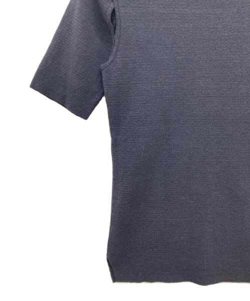 beautiful people（ビューティフルピープル）beautiful people (ビューティフルピープル) リネンブレンドデザインノースリーブニット/121520005 ネイビー サイズ:38の古着・服飾アイテム