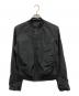 LANVIN（ライバン）の古着「袖ジップMA-1ショートブルゾン/MA-1ジャケット/ブルゾン/ナイロンジャケット/Y2K/アーカイブ/00s」｜ブラック