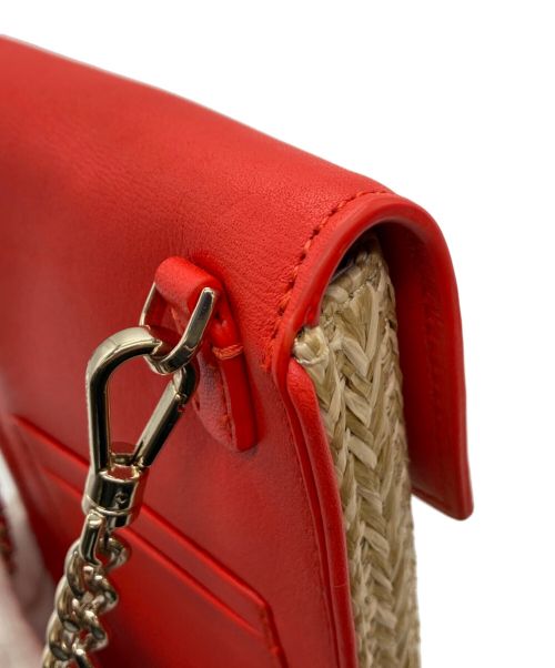 Kate Spade（ケイトスペード）Kate Spade (ケイトスペード) スマホポーチ/8ARU6868 レッド×ベージュの古着・服飾アイテム