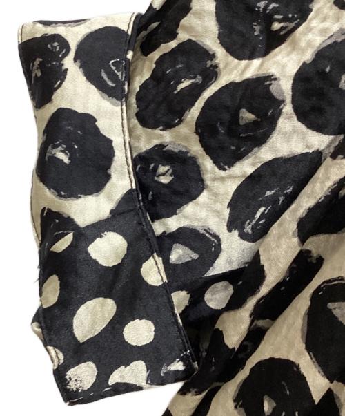 KENZO（ケンゾー）KENZO (ケンゾー) シルクワンピース/総柄ワンピース ブラック×ベージュ サイズ:38の古着・服飾アイテム