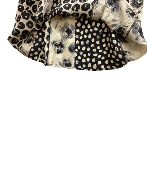 KENZO（ケンゾー）KENZO (ケンゾー) シルクワンピース/総柄ワンピース ブラック×ベージュ サイズ:38の古着・服飾アイテム