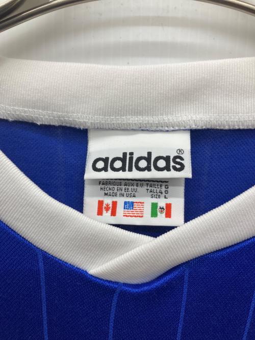 adidas（アディダス）adidas (アディダス) 万国旗タグ ゲームシャツ ブルー サイズ:Lの古着・服飾アイテム