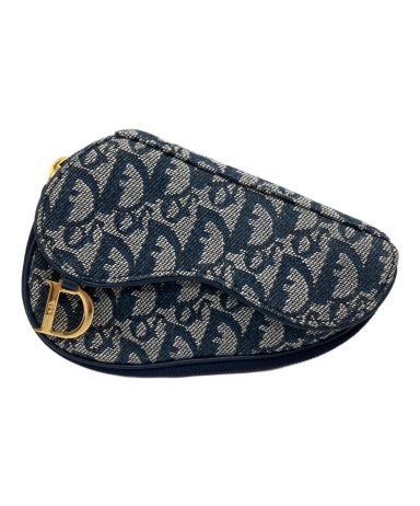【大幅値下げ】【中古品】Dior ネイビー キャンバス ポーチ 大幅値下げ】【中古品】Dior ネイビー キャンバス ポーチ 中古・古着