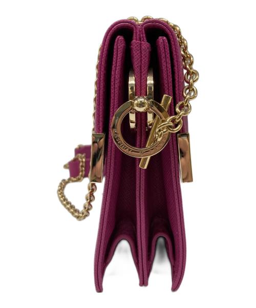 Aspinal Of London（アスピナルオブロンドン）Aspinal Of London (アスピナルオブロンドン) チェーンショルダーバッグ ピンクの古着・服飾アイテム