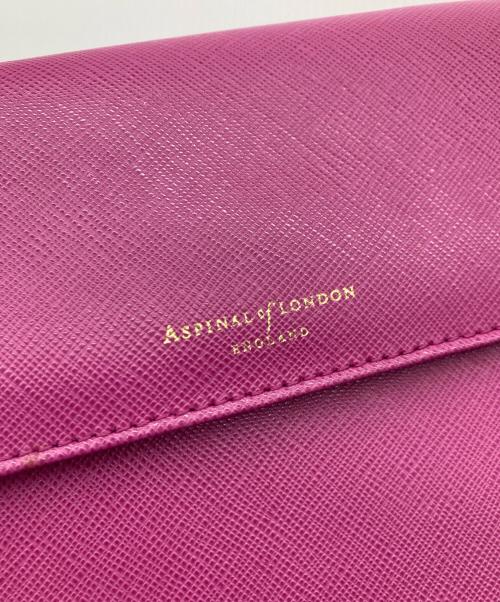 Aspinal Of London（アスピナルオブロンドン）Aspinal Of London (アスピナルオブロンドン) チェーンショルダーバッグ ピンクの古着・服飾アイテム