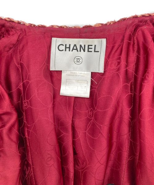 CHANEL（シャネル）CHANEL (シャネル) ツイードジャケット ピンク サイズ:38の古着・服飾アイテム