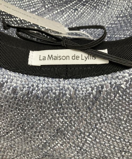 La Maison de Lyllis（ラメゾンドリリス）La Maison de Lyllis (ラメゾンドリリス) ストローハット グレー サイズ:57ｃｍ 未使用品の古着・服飾アイテム