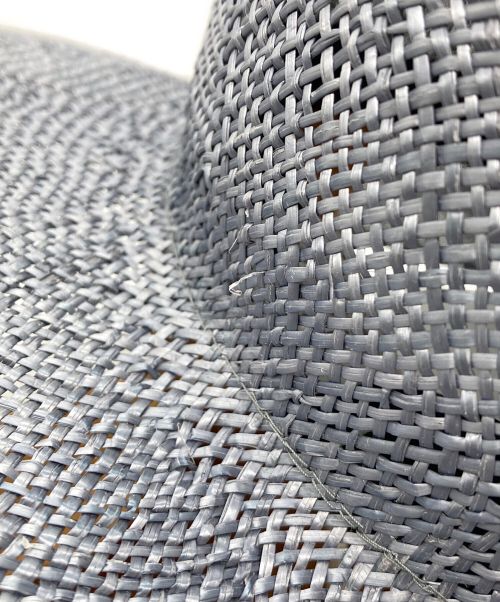 La Maison de Lyllis（ラメゾンドリリス）La Maison de Lyllis (ラメゾンドリリス) ストローハット グレー サイズ:57ｃｍ 未使用品の古着・服飾アイテム