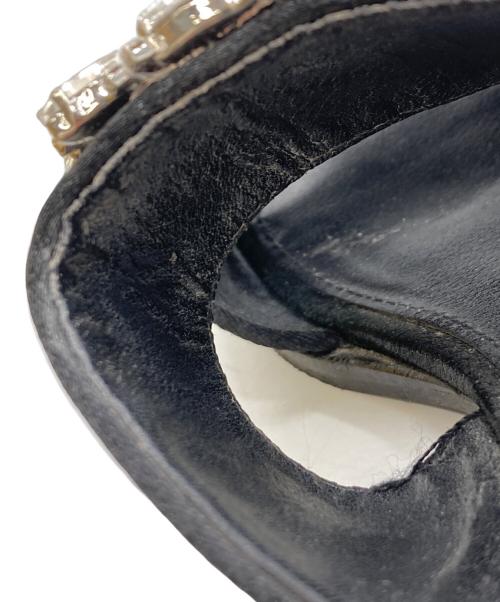 TSURU by MARIKO OIKAWA（ツルバイマリコオイカワ）Tsuru by Mariko Oikawa (ツルバイマリコオイカワ) ビジューフラットサンダル ブラック サイズ:22.5の古着・服飾アイテム