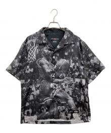 JORDAN（ジョーダン）の古着「A ma maniere Satin Button Up "Black"/半袖シャツ/DJ9761-010/ジョーダン/柄シャツ」｜ブラック