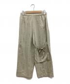 慈雨ジウ）の古着「ワイドパンツ」｜グリーン